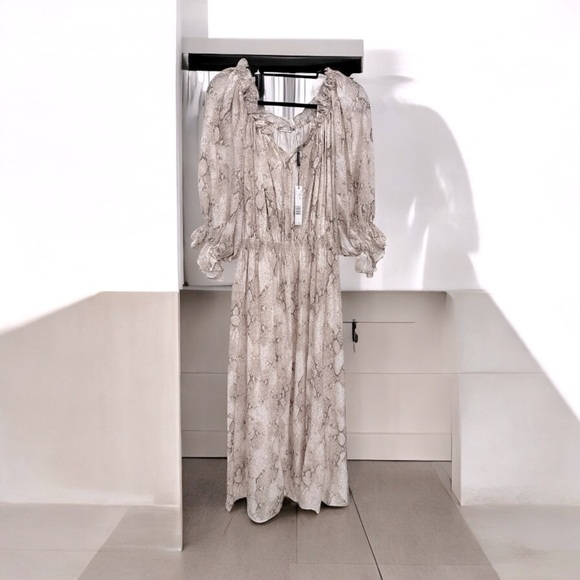 ELIE TAHARI
Snakeskin-Print Silk 100% Maxi Dress size S New with tag - Picture 6 of 14